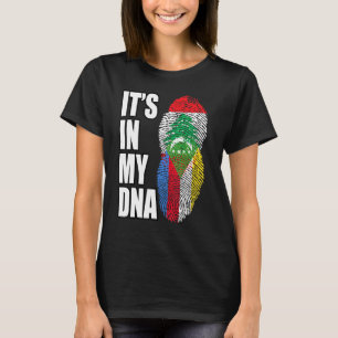 Camiseta Bandera De La Mezcla De Adn Libanesa Y Comorana