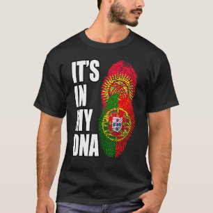 Camiseta Bandera De La Mezcla De Adn Portuguesa Y Kirguisa