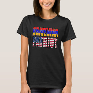 Camiseta Bandera de la mezcla de orgullo armenio y estadoun