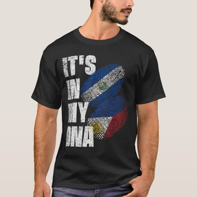 Camiseta Bandera De La Mezcla De Patrimonio Filipino Y Salv (Anverso)