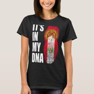 Camiseta Bandera De La Mezcla Del Adn Peruano Y Kirguiso