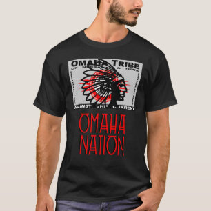 Camiseta Bandera de la Nación de Omaha Nacido Nativo Jefe d