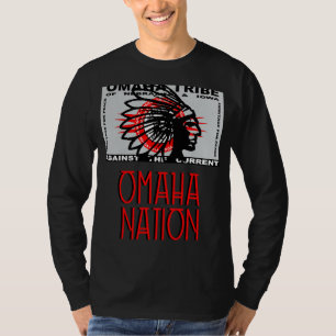 Camiseta Bandera de la Nación de Omaha Nacido Nativo Jefe d