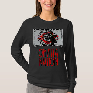 Camiseta Bandera de la Nación de Omaha Nacido Nativo Jefe d