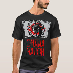 Camiseta Bandera de la Nación de Omaha Nacido Nativo Jefe d