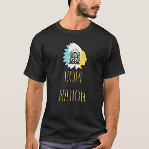 Camiseta Bandera de la Nación Hopi Nativa Indígena Headdr