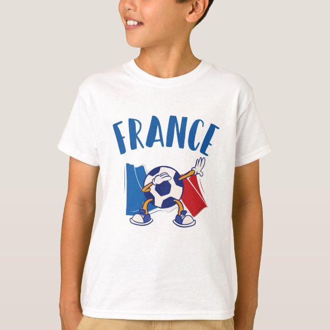 Camiseta Bandera de la pelota de fútbol de Dabbing de Franc (Anverso)