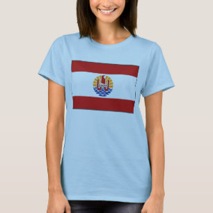 Camiseta Bandera de la Polinesia Francesa x Map T-Shirt