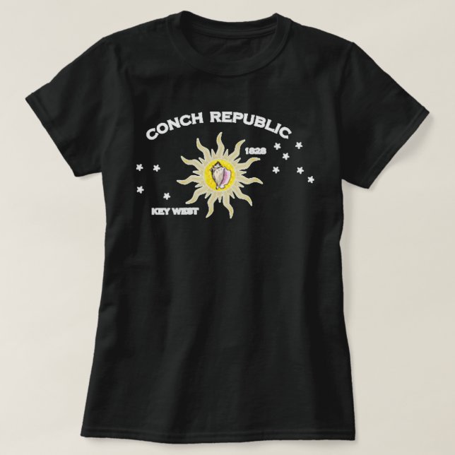 CAMISETA BANDERA DE LA PRINCIPAL REPÚBLICA DEL CONCHE DE FL (Diseño del anverso)