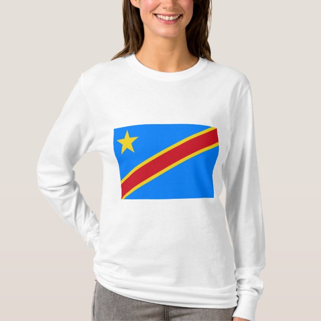 Camiseta Bandera de la RDC (República Democrática del Congo (Anverso)