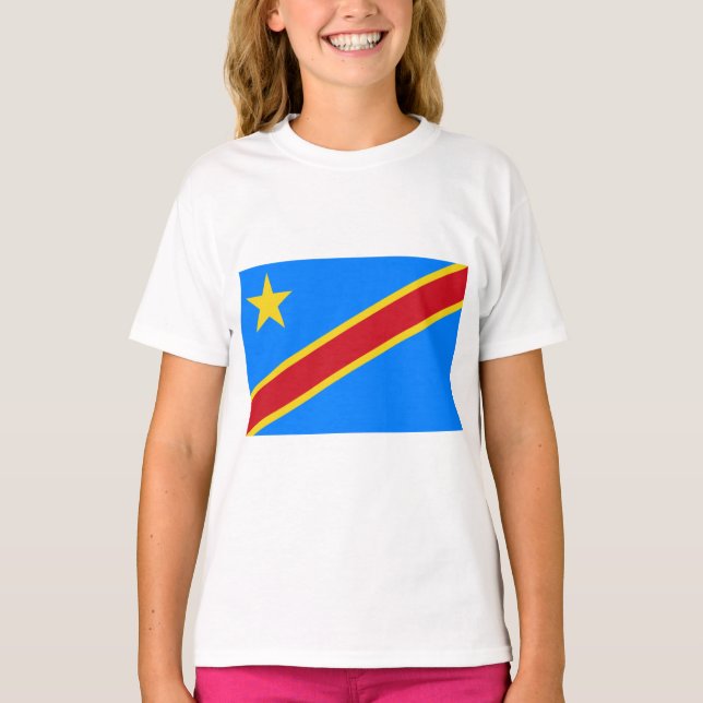 Camiseta Bandera de la RDC (República Democrática del Congo (Anverso)