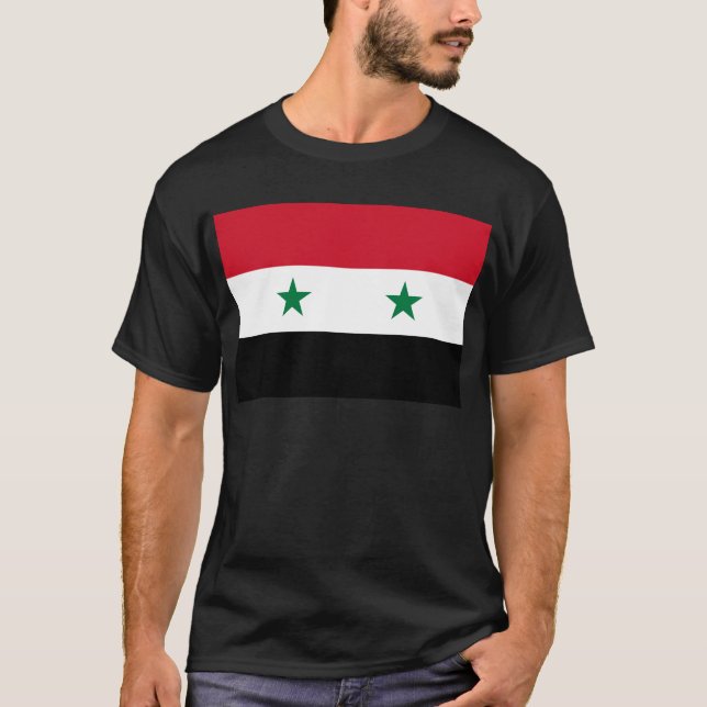 Camiseta Bandera de la República Árabe Siria - Bandera de S (Anverso)