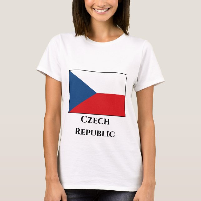 Camiseta Bandera de la República Checa (Anverso)