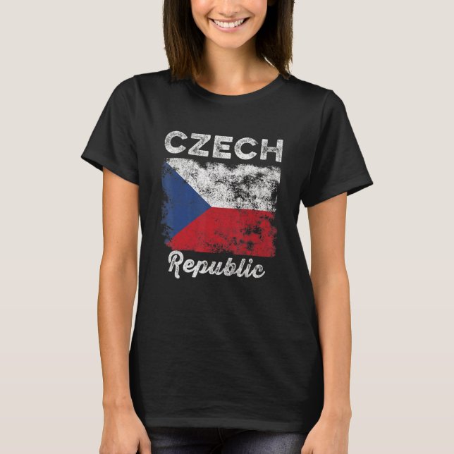 Camiseta Bandera de la República Checa Hombres Mujeres Niño (Anverso)