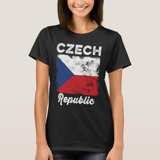 Camiseta Bandera de la República Checa Hombres Mujeres Niño (Anverso)
