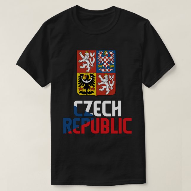 Camiseta Bandera de la República Checa y Patriótico Del Esc (Diseño del anverso)