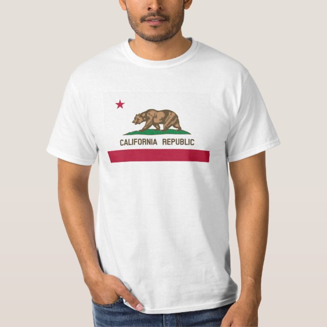 Camiseta Bandera de la República de California a los camise (Anverso)