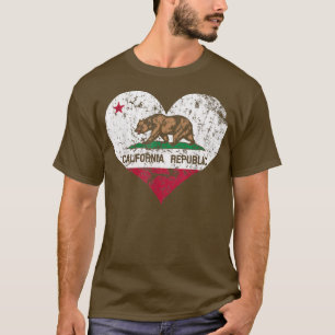 Camiseta Bandera de la República de California Amo a la Vin