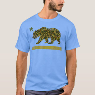 Camiseta Bandera de la República de California Camo LA Cali