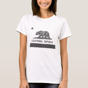 Camiseta Bandera de la República de California con Oso Pard