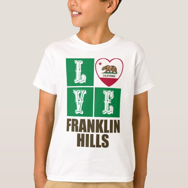 Camiseta Bandera de la República de California Love Frankli (Anverso)