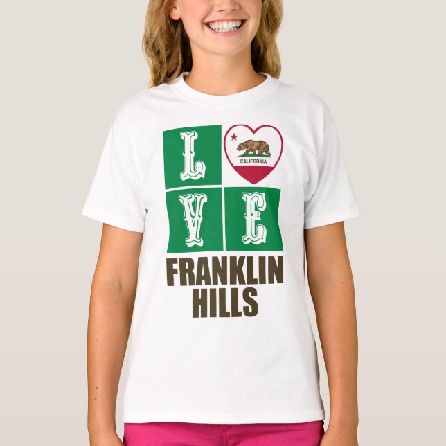 Camiseta Bandera de la República de California Love Frankli (Anverso)