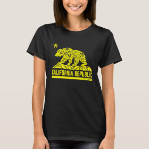 Camiseta Bandera de la República de California Oso Grizzly 