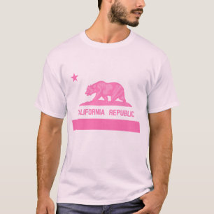 Camiseta Bandera de la República de California (rosa)