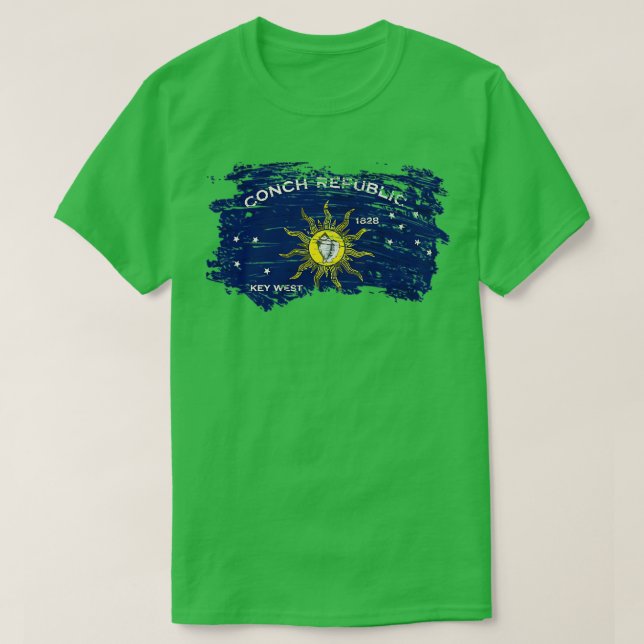 Camiseta Bandera de la República de Conch TShirt 1 (Diseño del anverso)