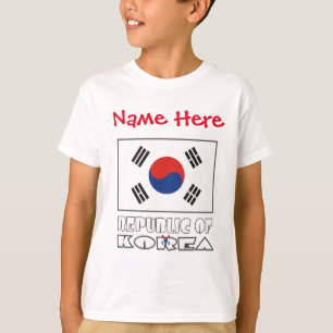 Camiseta Bandera de la República de Corea Personalizada