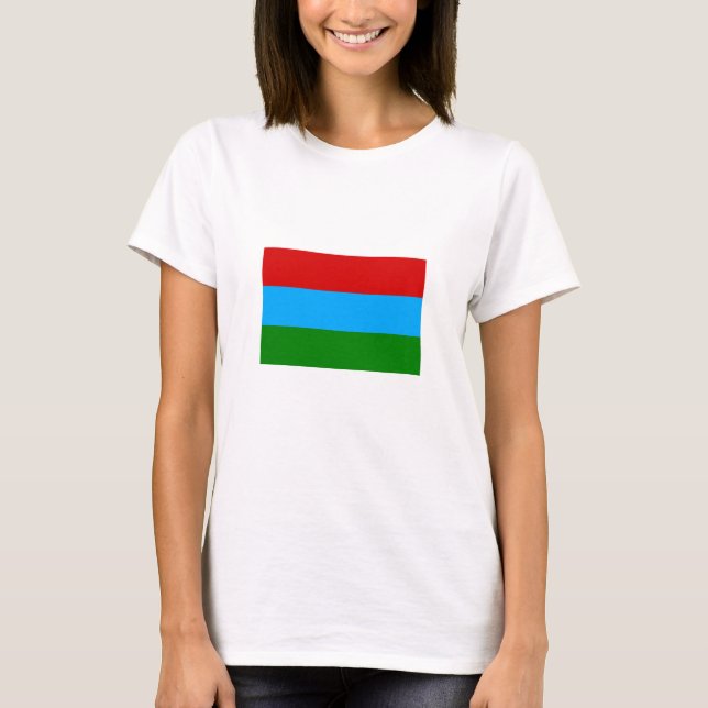 Camiseta Bandera de la República de Karelia (Anverso)