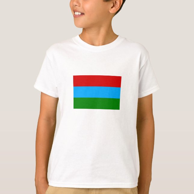 Camiseta Bandera de la República de Karelia (Anverso)