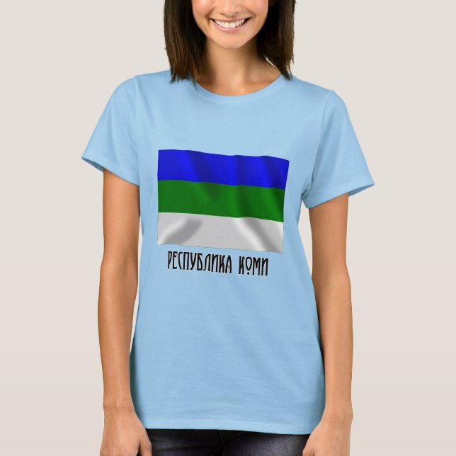 Camiseta Bandera de la República de Komi (Anverso)