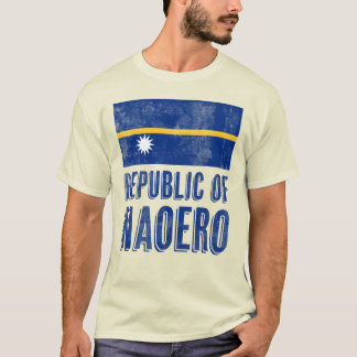 Camiseta Bandera de la República de Naoero Grunge