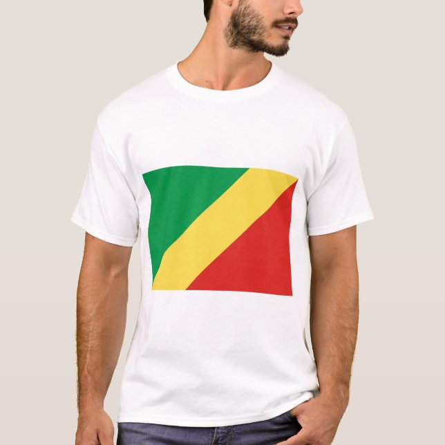 Camiseta Bandera de la República del Congo (Anverso)