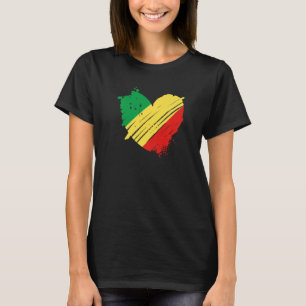 Camiseta Bandera de la República del Congo: Amo el Congo en