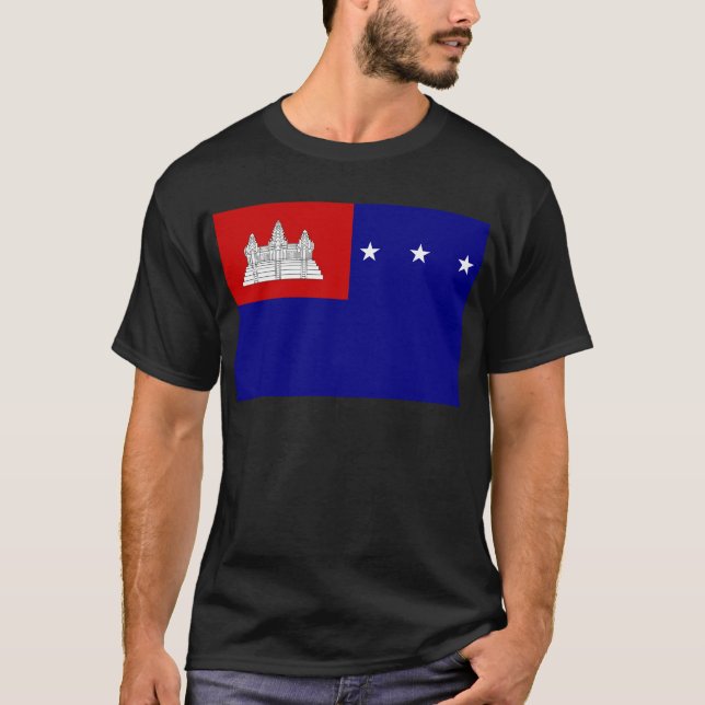 Camiseta Bandera de la república del Khmer (Anverso)