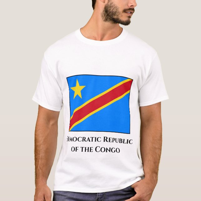 Camiseta Bandera de la República Democrática del Congo (Anverso)