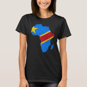 Camiseta Bandera de la República Democrática del Congo Áfri