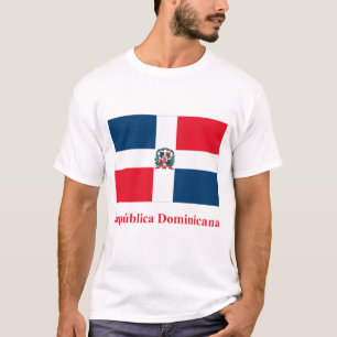 Camiseta Bandera de la República Dominicana con nombre en