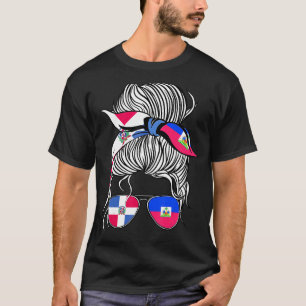 Camiseta Bandera de la República Dominicana Haití Chica Cou