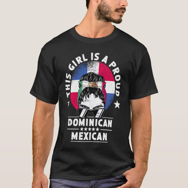 Camiseta Bandera De La República Dominicana México Crecía A (Anverso)