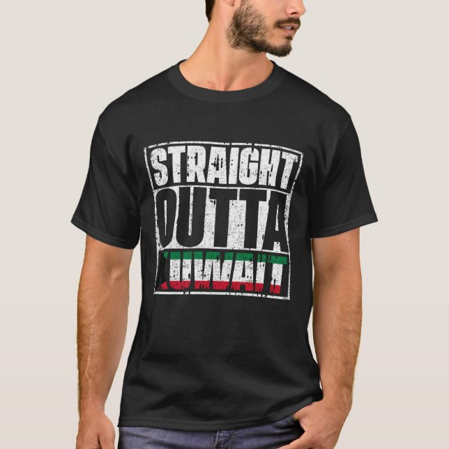 Camiseta Bandera de la salida directa de Kuwait (Anverso)