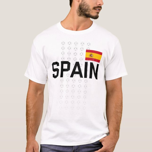 Camiseta Bandera de la selección nacional de fútbol de Espa (Anverso)