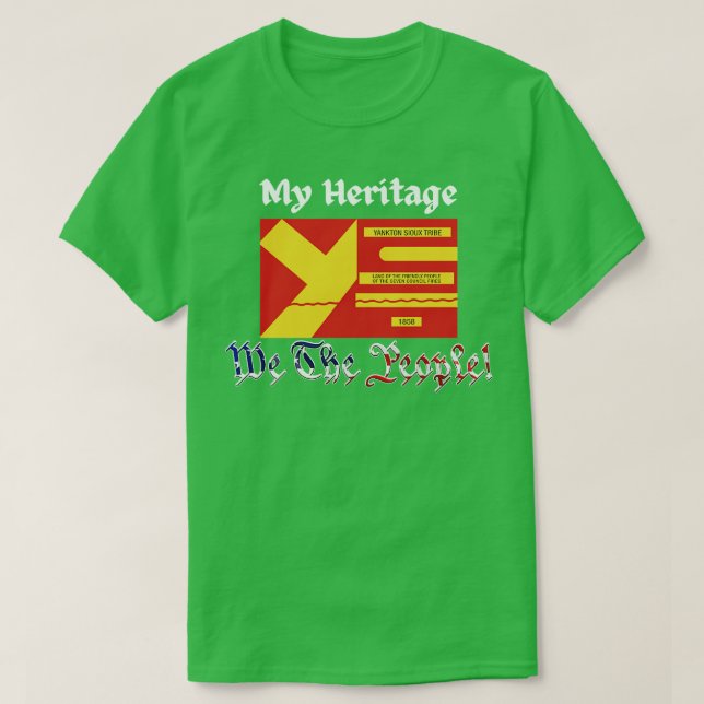 Camiseta Bandera de la tribu Sioux de Yankton mi herencia n (Diseño del anverso)