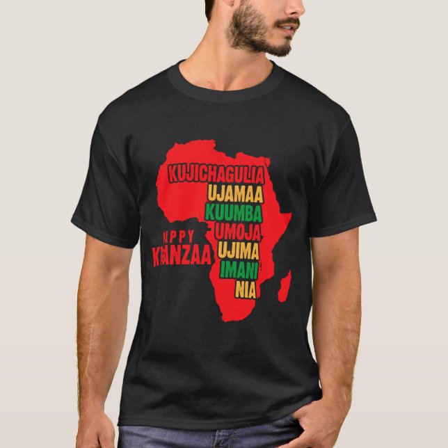 Camiseta Bandera de la Unidad Americana de África de la fes (Anverso)