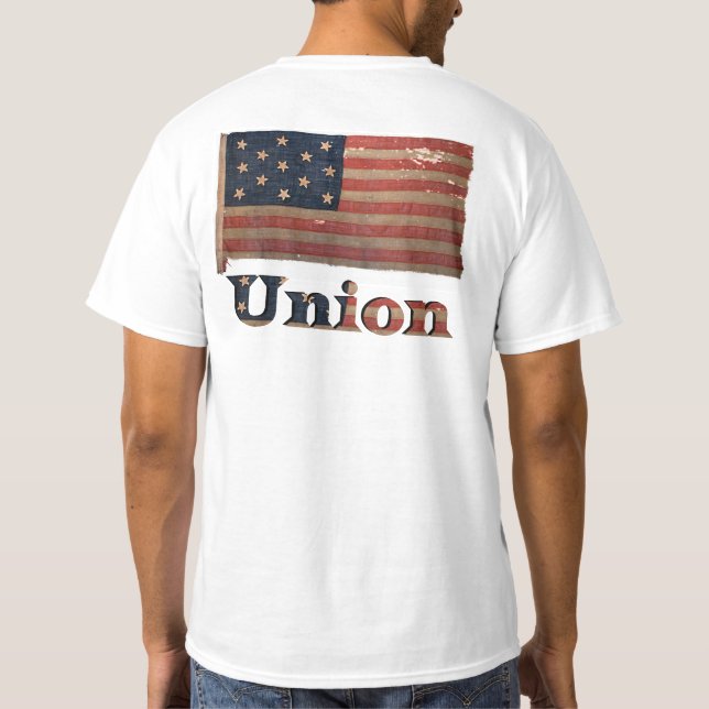 Camiseta Bandera de la Unión de la Guerra Civil ✨ historia  (Reverso)