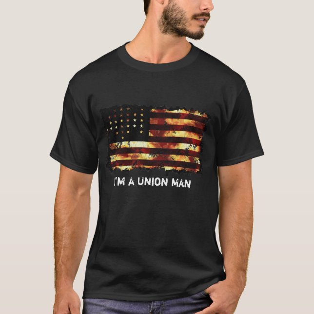 Camiseta Bandera de la Unión, guerra civil, estrellas y fra (Anverso)