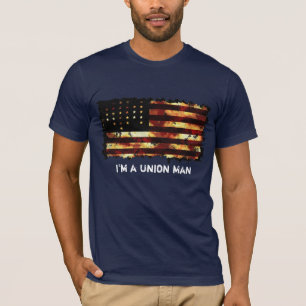 Camiseta Bandera de la Unión, guerra civil, estrellas y fra