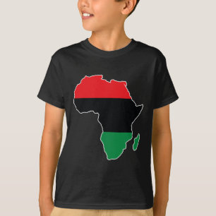 Camiseta Bandera de la Unión Panafricana Mapa Continente Hi